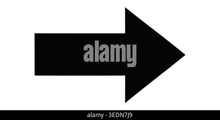 Simple black arrow pointing to the right direction Vector Stock Vector