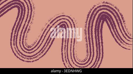 Wavy line background. Abstract hand-drawn lines on blue background. Stock Vector