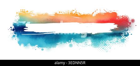 colored Blot Frame hand drawn. Not AI. Vector illustration. Stock Vector