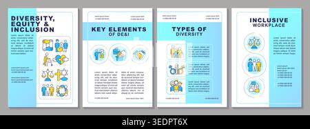 DEI culture brochure layout Stock Vector