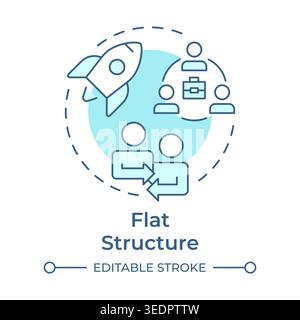 Flat structure soft blue concept icon Stock Vector