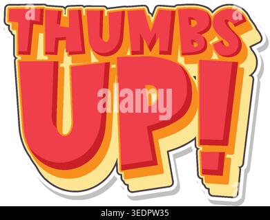 Bold red and orange comic style typography with thick outlines on a white background Stock Vector
