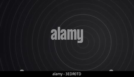 A monochrome image featuring concentric circles arranged in a spiral pattern against a dark background, creating a sense of depth and movement. Stock Photo
