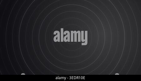 A monochrome abstract image featuring concentric circles arranged in a dark background, creating a sense of depth and symmetry. Stock Photo