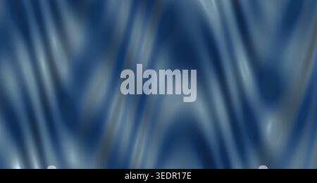 A single view render of a liquid metal chrome surface with reflective waves, showcasing light blue tones and a smooth, glossy finish. Stock Photo