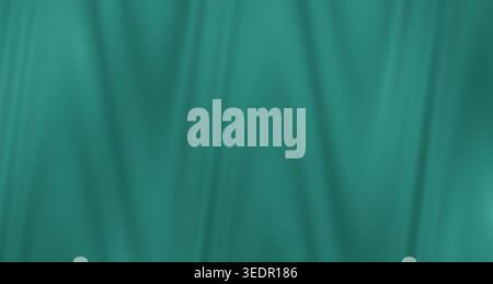 A single view render of a liquid metal chrome surface with reflective waves, showcasing its smooth and glossy texture in aqua and green tones. Stock Photo