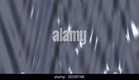 A single view render of a liquid metal chrome surface with reflective waves, showcasing its smooth and glossy texture in silver and grey tones. Stock Photo