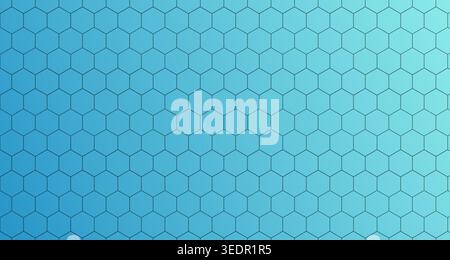 A clean and modern hexagonal geometric pattern in soothing ocean blue tones, perfect for a variety of design projects. Stock Photo
