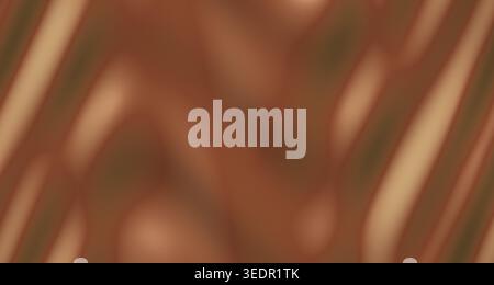 A 3D rendered wave surface with glossy, warm terracotta and orange tones, showcasing a static, neutral pose in a single view. Stock Photo