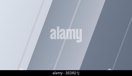 A modern, minimalist abstract composition featuring diagonal silver and pale grey panels, ideal for contemporary interior design or tech-themed backgr Stock Photo