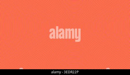 A mesmerizing pattern of concentric circles with warm neon tones, creating a dynamic and visually striking effect against a dark background. Stock Photo