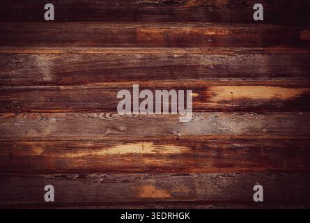 Rustic weathered wooden wall made from old boards. Vintage background texture. Close-up. Stock Photo