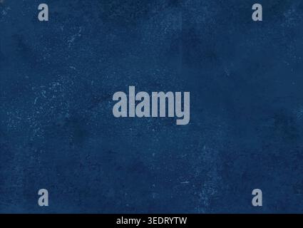 Dark blue concrete texture with mottled grunge marks, rough speckled surface, and distressed detail for bold backgrounds, overlays, and layouts. Stock Vector