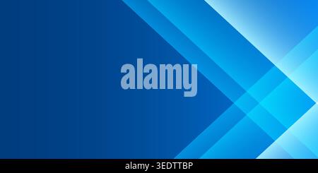 Abstract background featuring smooth blue gradients with overlapping transparent geometric layers. Ideal for business presentations, website design di Stock Vector