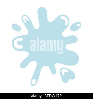 Hand-drawn cartoon illustration of water splash for healthcare projects, drinking water benefits, product design and more Stock Vector