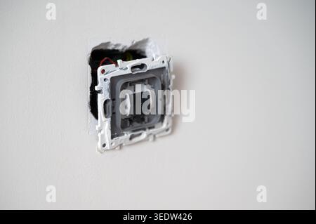 Comprehensive visual for maintenance and retrofitting of electrical switch enclosure Stock Photo