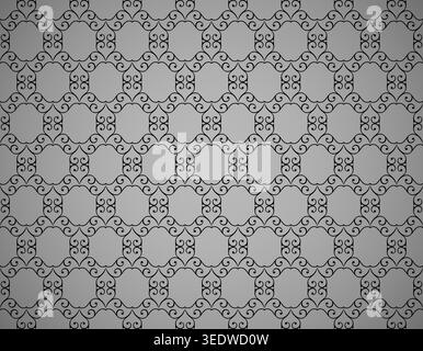 Abstract geometry pattern in Arabian style. Seamless vector background. Black graphic ornament. Simple lattice graphic design Stock Vector