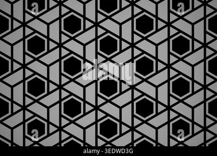 Abstract geometric pattern. A seamless vector background. Black ornament. Graphic modern pattern. Simple lattice graphic design Stock Vector