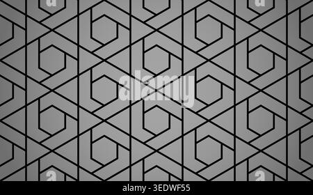 The geometric pattern with lines. Seamless vector background. Black texture. Graphic modern pattern. Simple lattice graphic design Stock Vector
