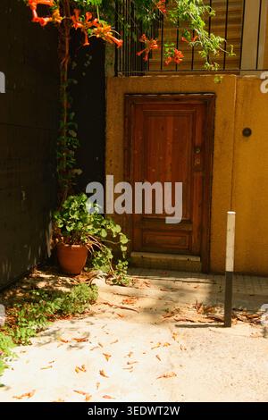 Traditional Lebanese stone architecture and heritage building in the historic residential district of Achrafieh, Beirut. Stock Photo