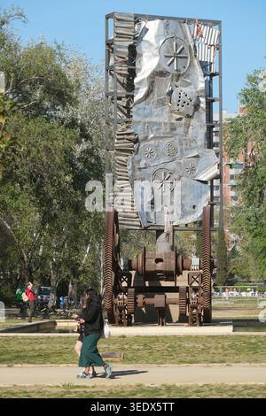 Monument of Tribute (Homenatge a l'Exposició Universal de 1888) located in the Parc de la Ciutadella in Barcelona, Spain Stock Photo