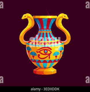 Ancient Egypt game icon, pharaoh temple treasure Stock Vector