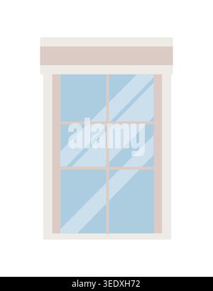 Clean window with six panes and soft light Stock Vector