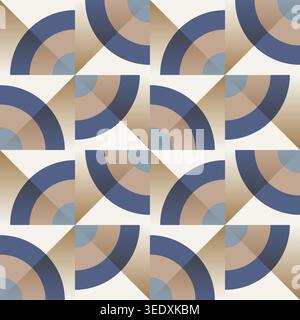 Modern seamless geometric pattern, interlocking shapes. Clean abstract design, perfect for wallpaper, textiles, backgrounds. Vector illustration with Stock Vector