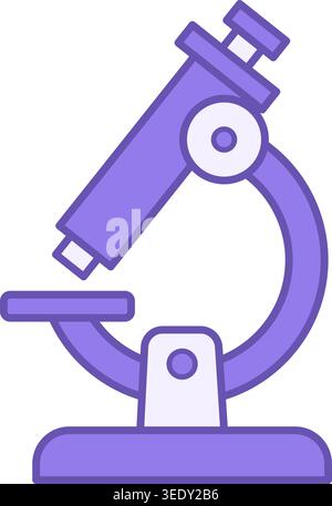 Microscope Color Icon. Vector Icon of Laboratory Equipment. Virus Diagnostic Device. Health and Medicine Concept Stock Vector