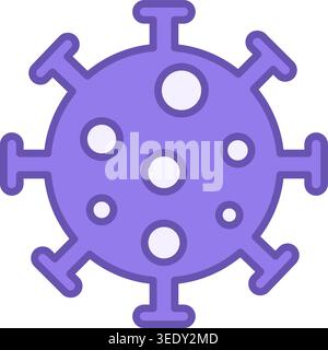 Virus Color Icon. Vector Icon. Viral Infection, Coronavirus. Health and Medical Concept Stock Vector
