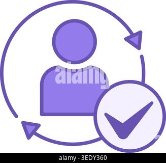 Colored Consistency Icon. Vector Illustration. Routine, Body Care, Fitness. Healthy Lifestyle, Healthy Eating. Weight Loss Concept Stock Vector