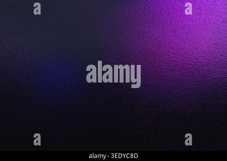 Dark blue textured background with a subtle bright purple neon light leak on the corner Stock Photo