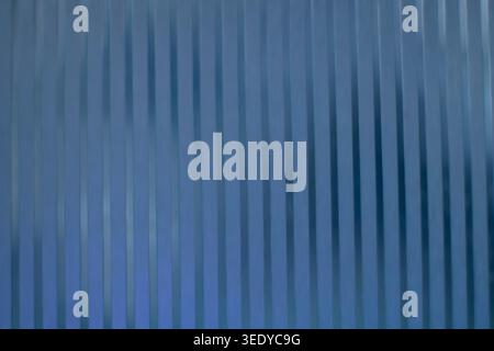 Clean vertical blue corrugated plastic sheet texture Stock Photo