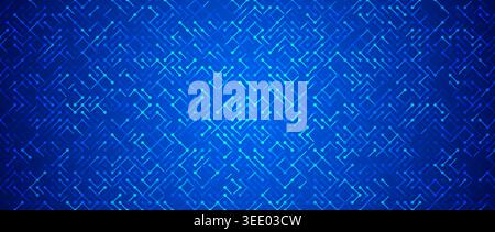 Abstract circuit board pattern background. Blue neon glowing electronic technology effect wallpaper. Digital tech backdrop for computer chip, motherboard, processor or ai concept. Vector illustration Stock Vector