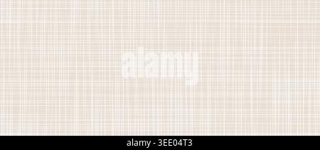 Beige fabric seamless texture. Crosshatch linen canvas repeating background. Weave sackcloth material wallpaper. Rough rustic woven burlap surface textile. Vector organic hessian cotton backdrop Stock Vector