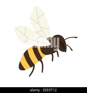 honey bee icon, modern insect pictogram for nature, ecology, beekeeping and pollination design - vector illustration Stock Vector