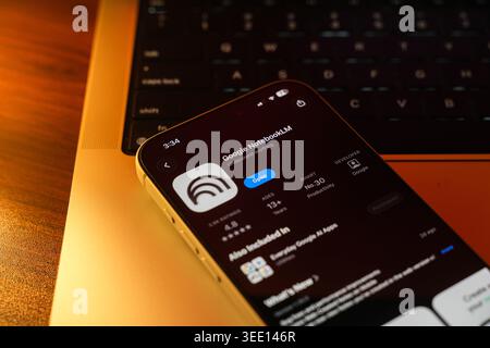 NotebookLM AI logo is displayed on the screen of a smartphone, in Bangalore, India, on May 11, 2026 Stock Photo