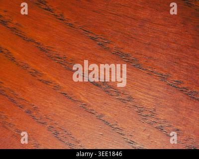 Natural oiled dark red oak texture closeup. Old dark wood texture with natural patter. Real Wood Background. Stock Photo