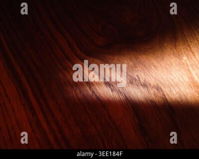 Natural oiled dark red oak texture closeup. Old dark wood texture with natural patter. Real Wood Background. Stock Photo