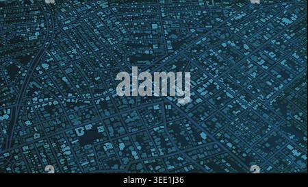 Abstract city map blends delicate urban grids with topographic lines and river. Minimalist style and layered effect. Vector illustration background Stock Vector