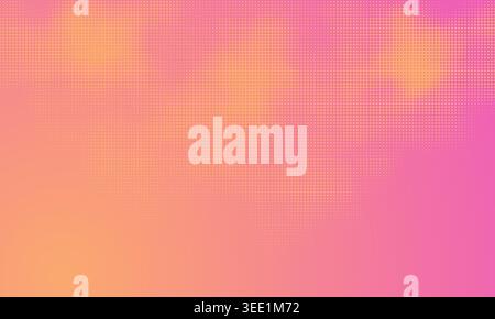 Trendy orange and pink halftone background. Dotted smoke clouds retro style. Abstract summer texture Stock Vector