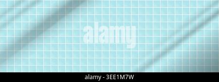 Blue tile background with overlay shadow effect. Stock Vector