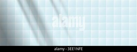 Blue tile background with overlay shadow effect. Stock Vector