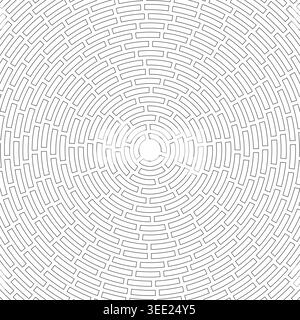 Segments centered. Abstract pattern. Simple cells outline. Heavy weight. Large padding. Rounded. Trending vector illustration. Stock Vector