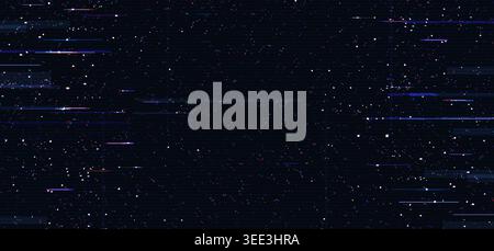 Pixel noise glitch effect game screen background Stock Vector