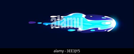 Gun fire effect trail flame. Comics plasma clots Stock Vector