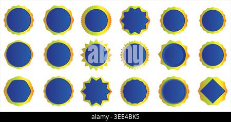Badges for custom certificates, quality labels, and price tags Vector Illustration Stock Vector