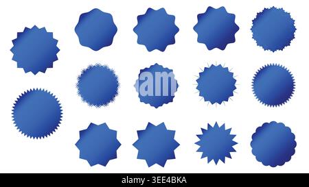 Set of blank vintage award badges for custom certificates, quality labels, and price tags Stock Vector