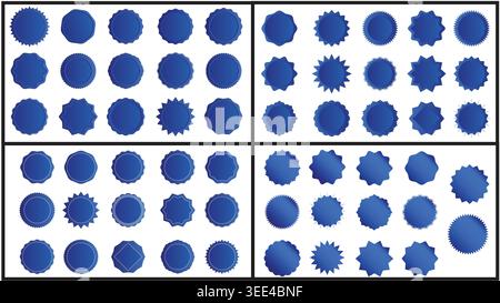 collections blank vintage award badges and stickers for custom certificates, quality labels, and price tags Stock Vector