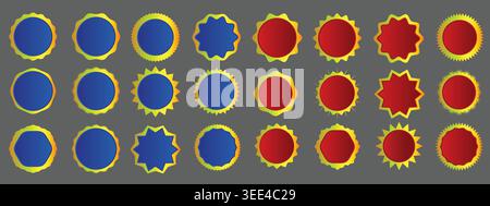 Premium  Badges collection for custom certificates, quality labels, and price tags Vector Illustration Stock Vector